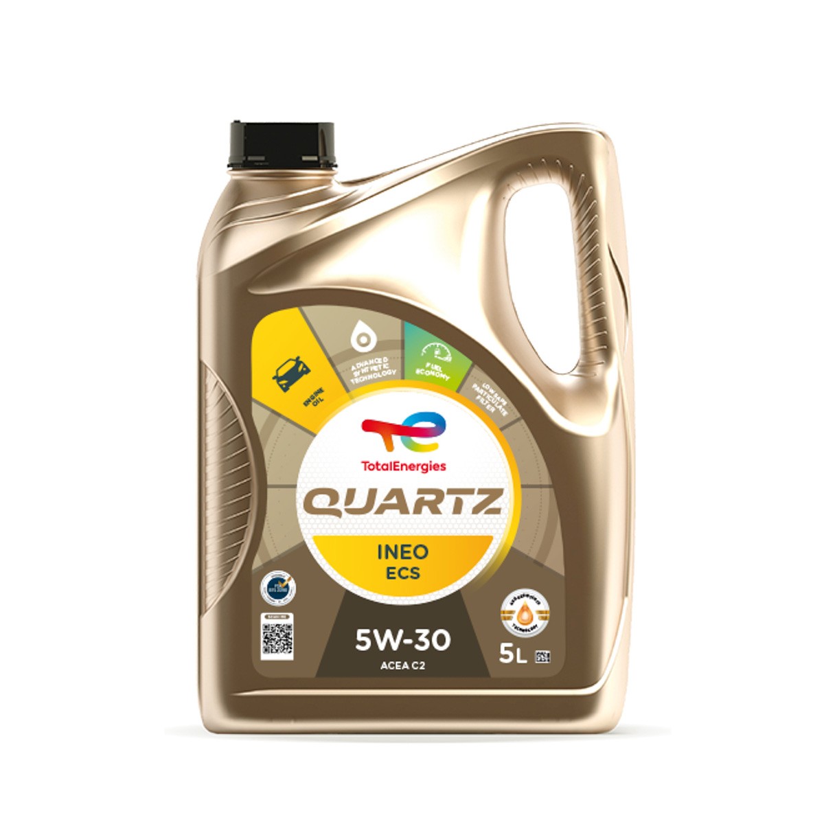 TotalEnergies 2198452: Двигателно масло 5литър, 5W-30 Quartz, INEO ECS