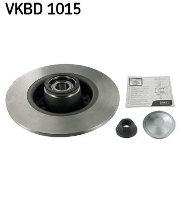 SKF VKBD 1015: Disco de freno Ø: 240mm, macizo, Ø: 240mm, con cojinete rueda incorporado, con anillo sensor magnético incorporado