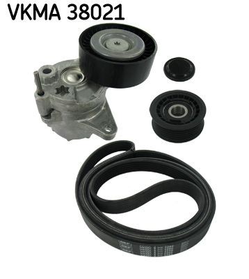 SKF VKMA 38021: V formos rumbuotas diržas, komplektas
