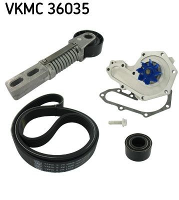 SKF VKMC 36035: Pompe à eau+Jeu de courroie trapézoïdale à nervures avec joints