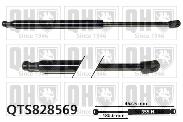 QUINTON HAZELL QTS828569: Газов амортисьор, багажно / товарно пространство 463mm