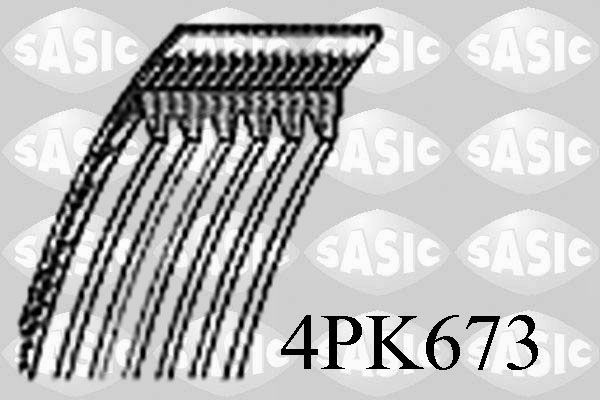 SASIC 4PK673: Cinghia servizi 673mm, N° di nervature: 4