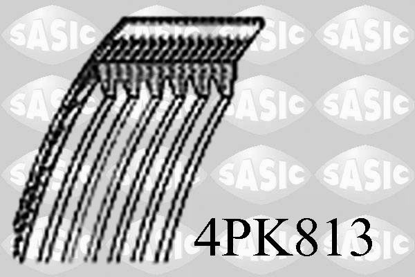 SASIC 4PK813: V formos rumbuoti diržai 813mm, briaunų skaičius: 4