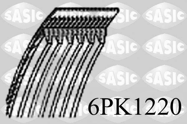 SASIC 6PK1220: Curea transmisie cu caneluri 1220mm, Numar nervuri: 6