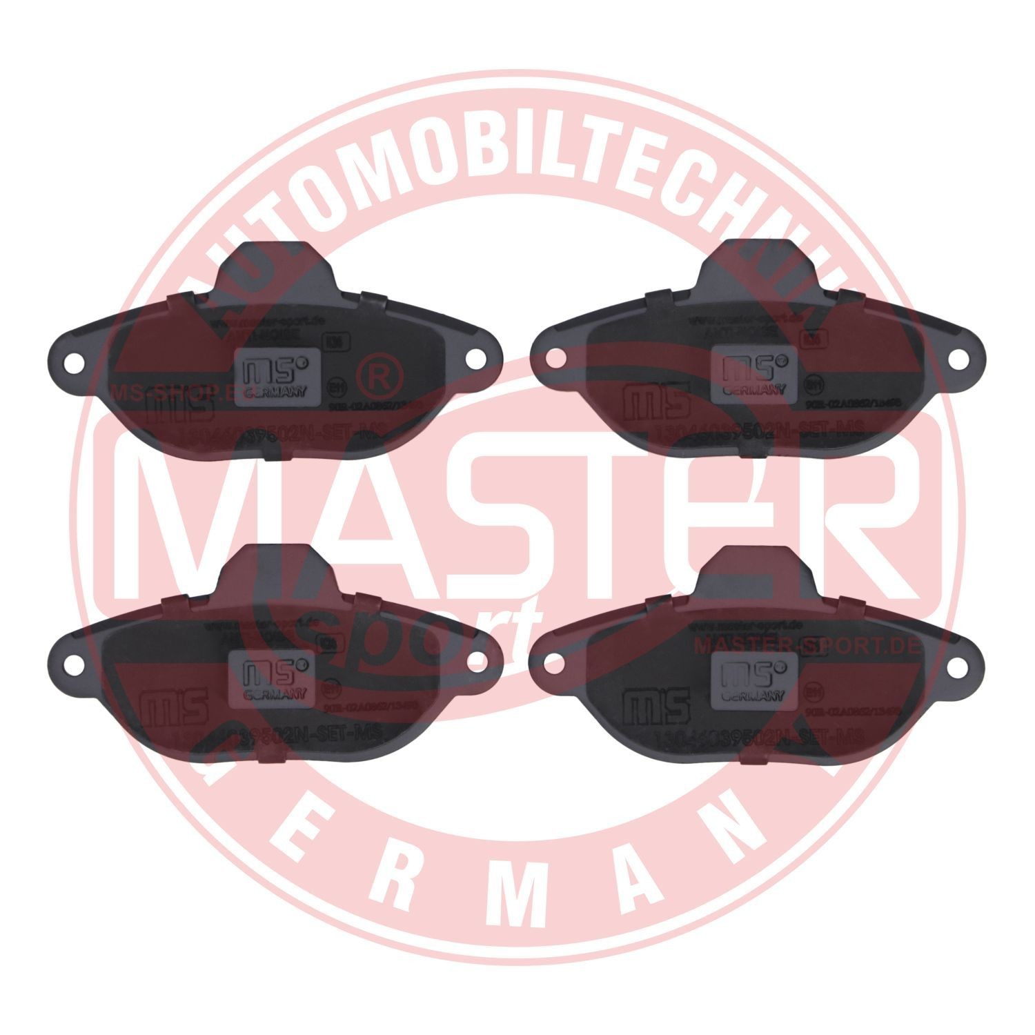MASTER-SPORT K6039502: Bremseklodser Bavarian Brake System foraksel, med anti-knirke-plade