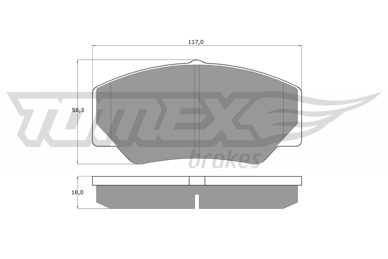 TOMEX brakes TX 10-30: Piduriklotsid Esisild