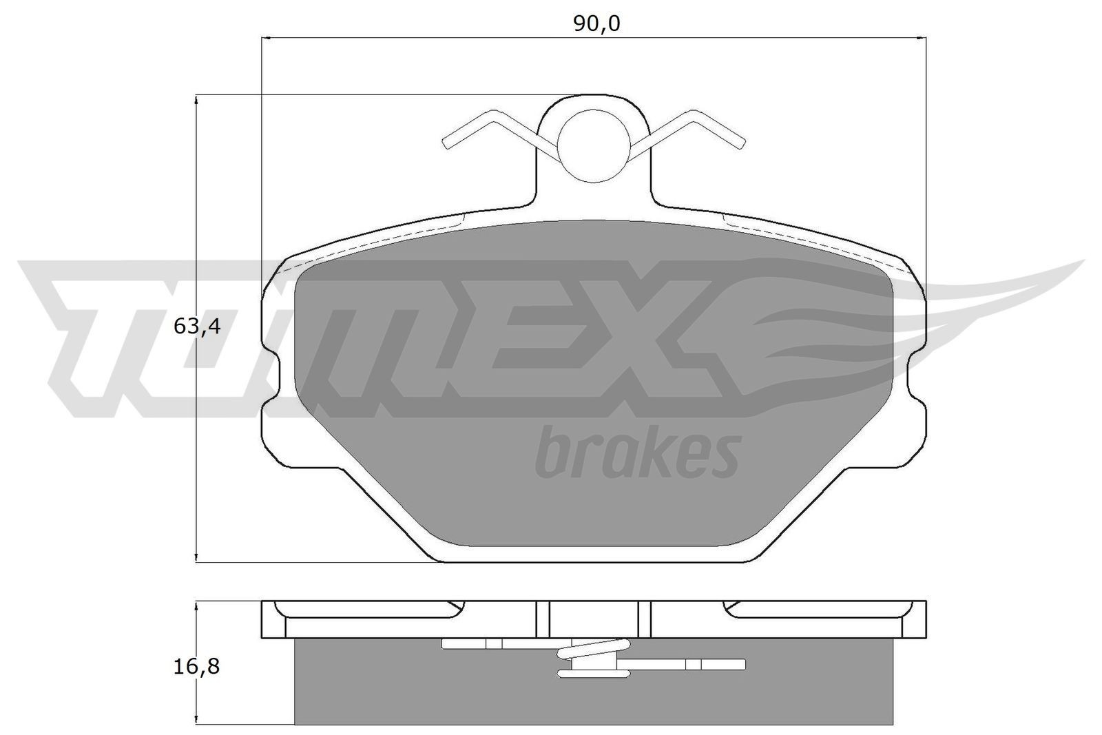 TOMEX brakes TX 10-39: Bremseklodser foraksel