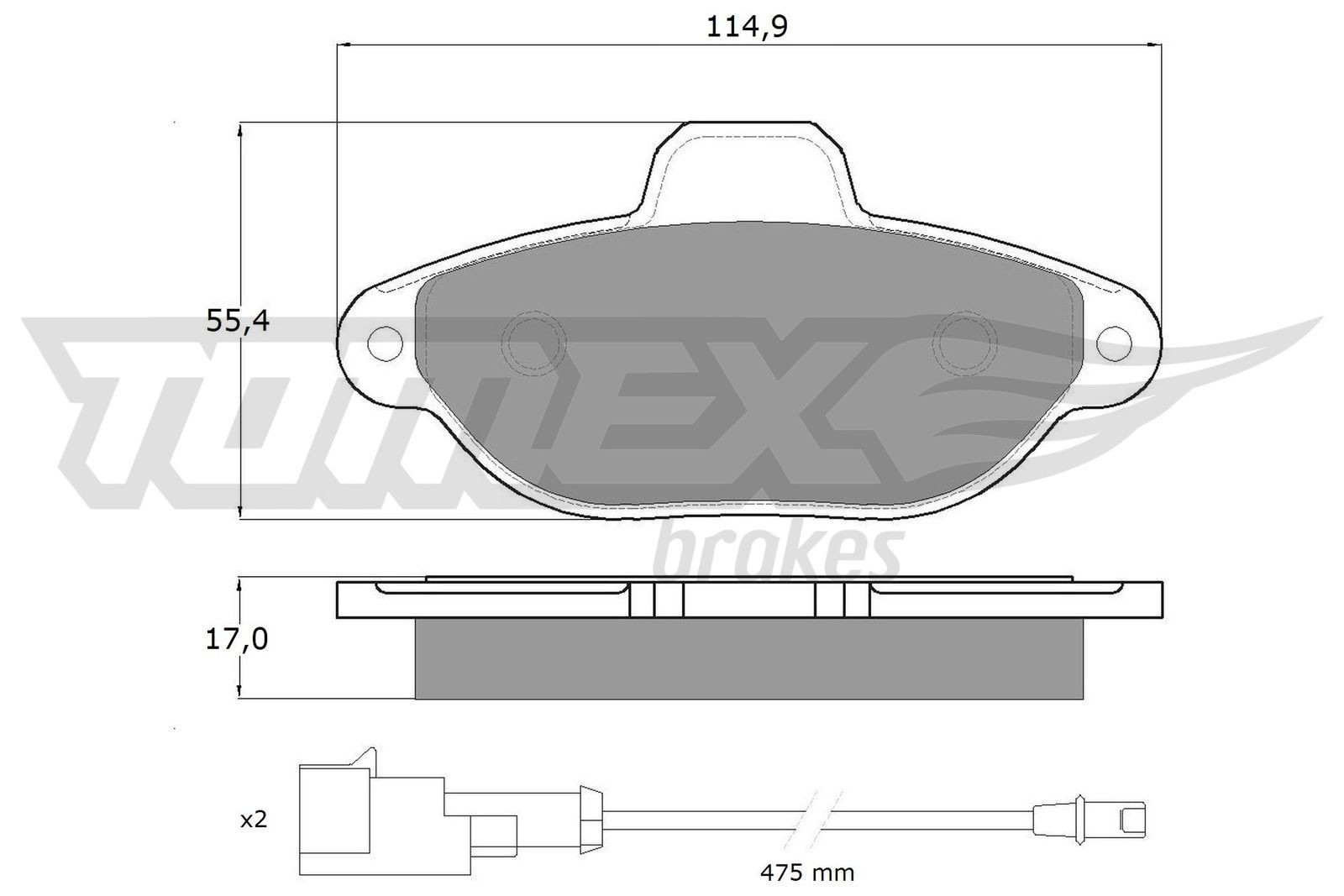 TOMEX brakes TX 10-721: Bremseklodser foraksel, med tilbehør