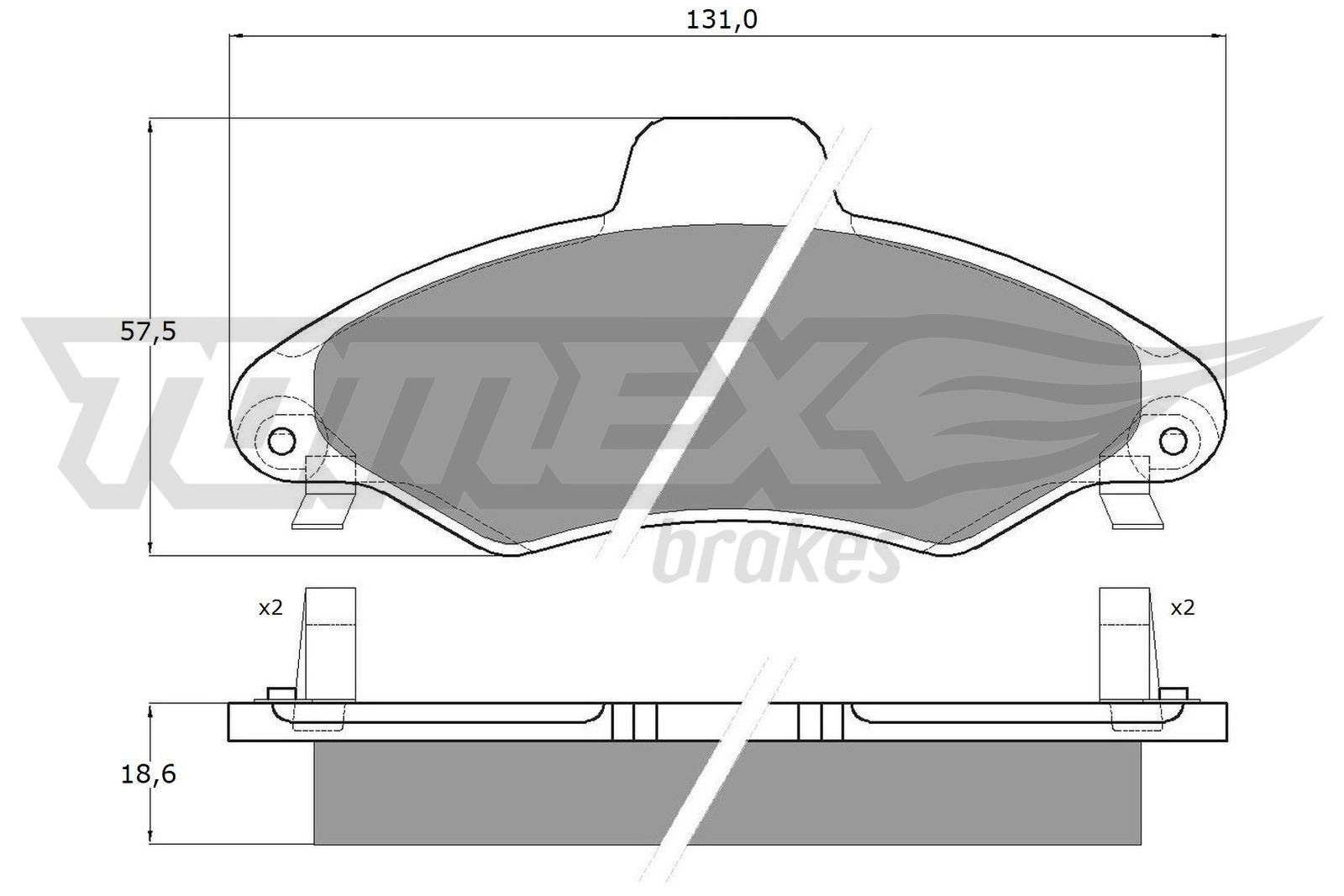 TOMEX brakes TX 10-821: Piduriklotsid Esisild