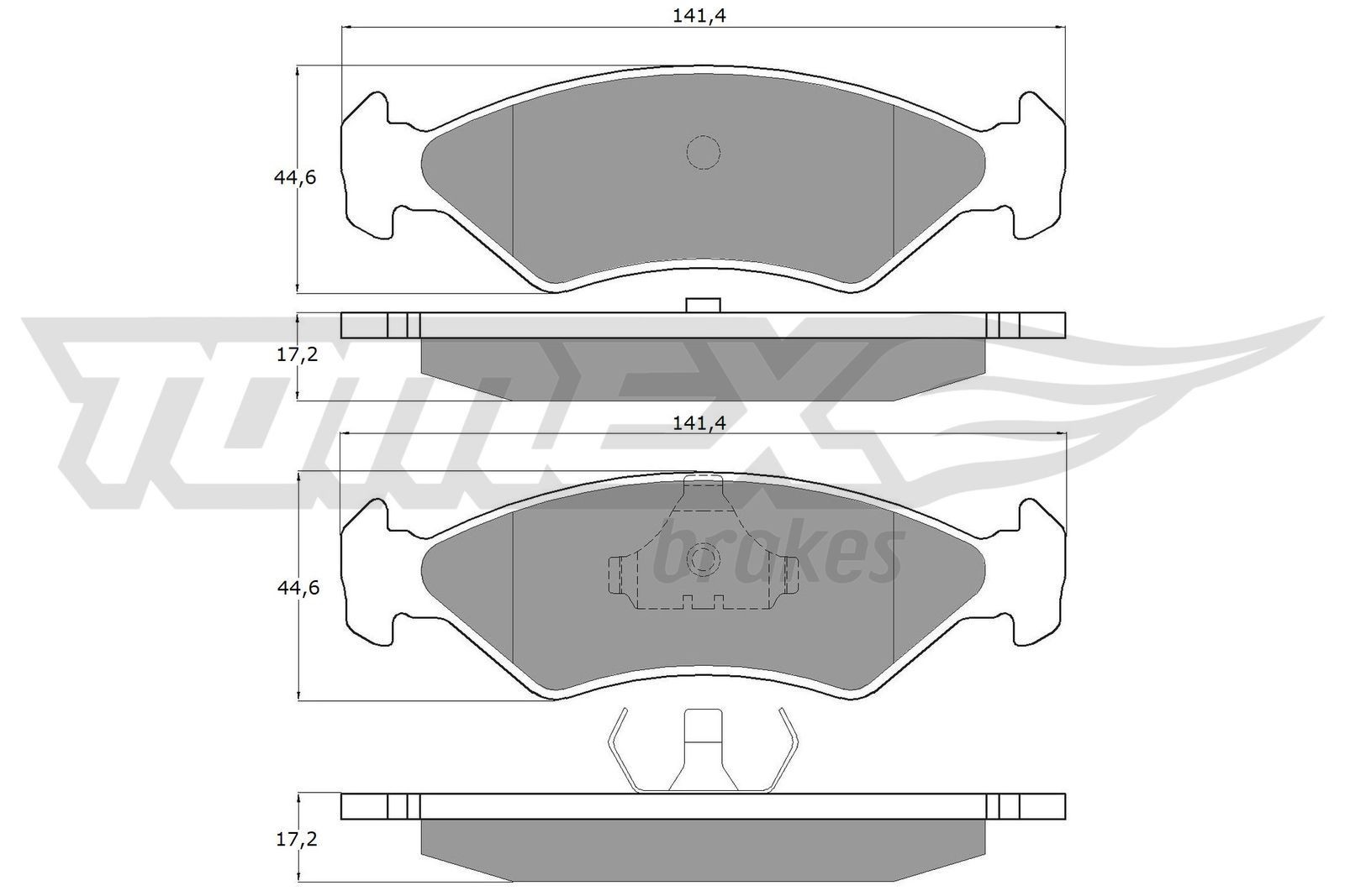TOMEX brakes TX 10-83: Piduriklotsid Esisild