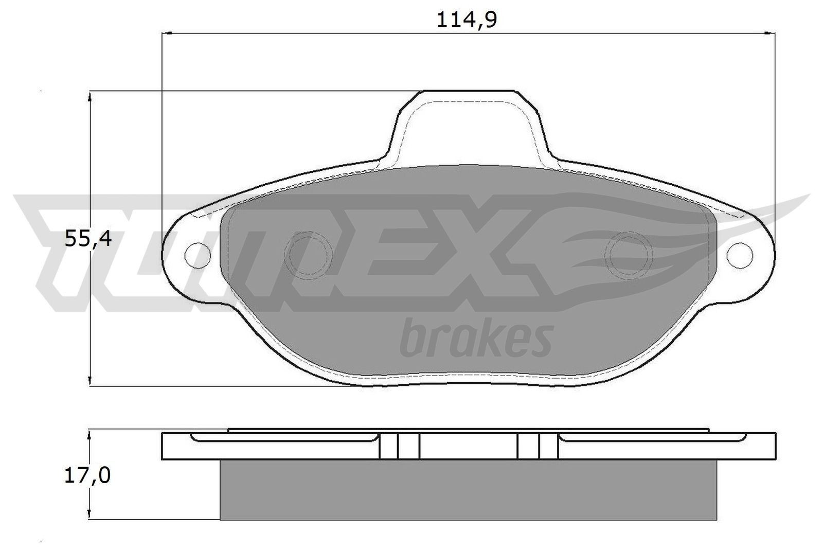 TOMEX brakes TX 12-41: Bremseklodser foraksel