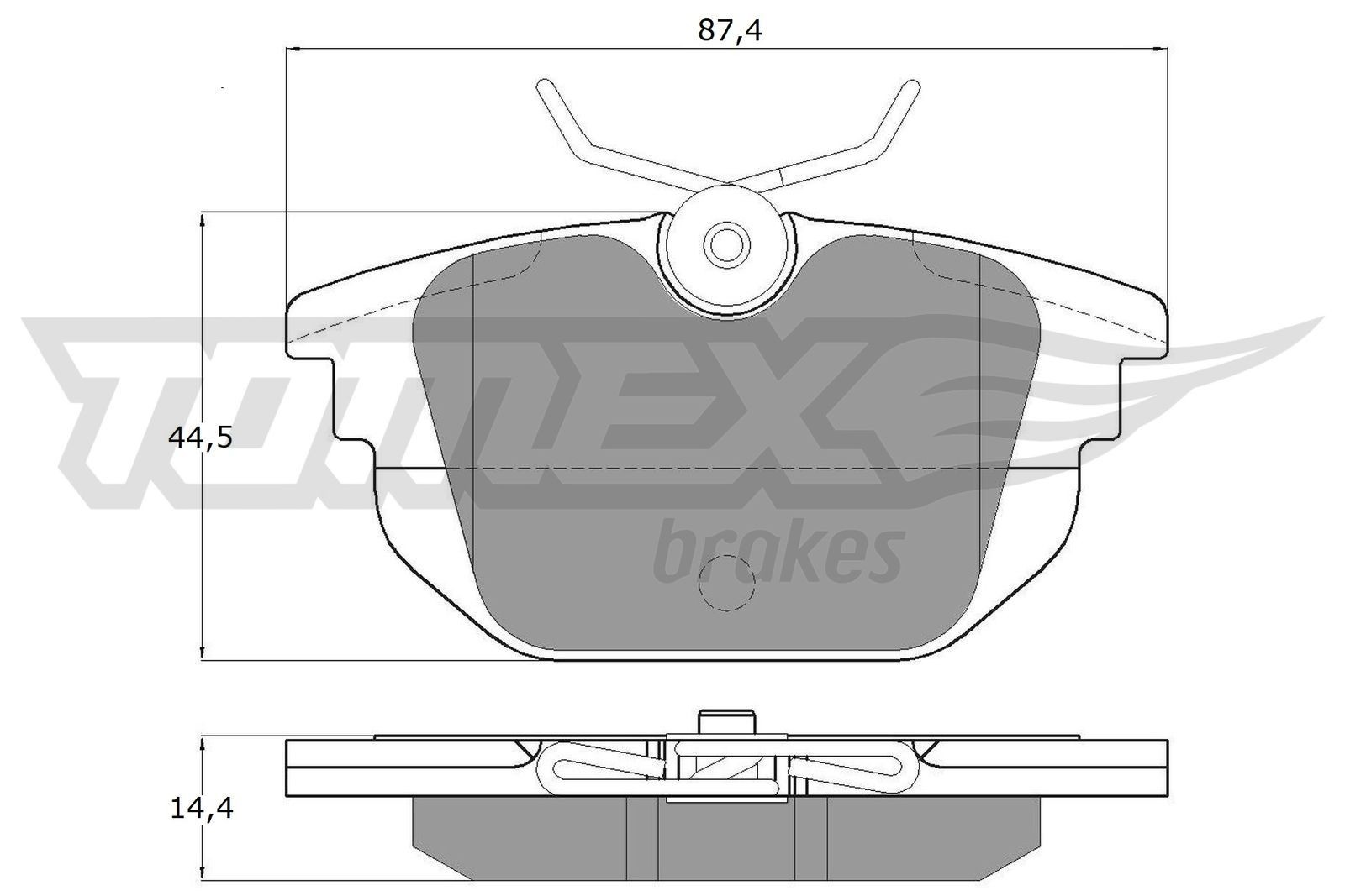 TOMEX brakes TX 12-43: Bremseklodser bagaksel