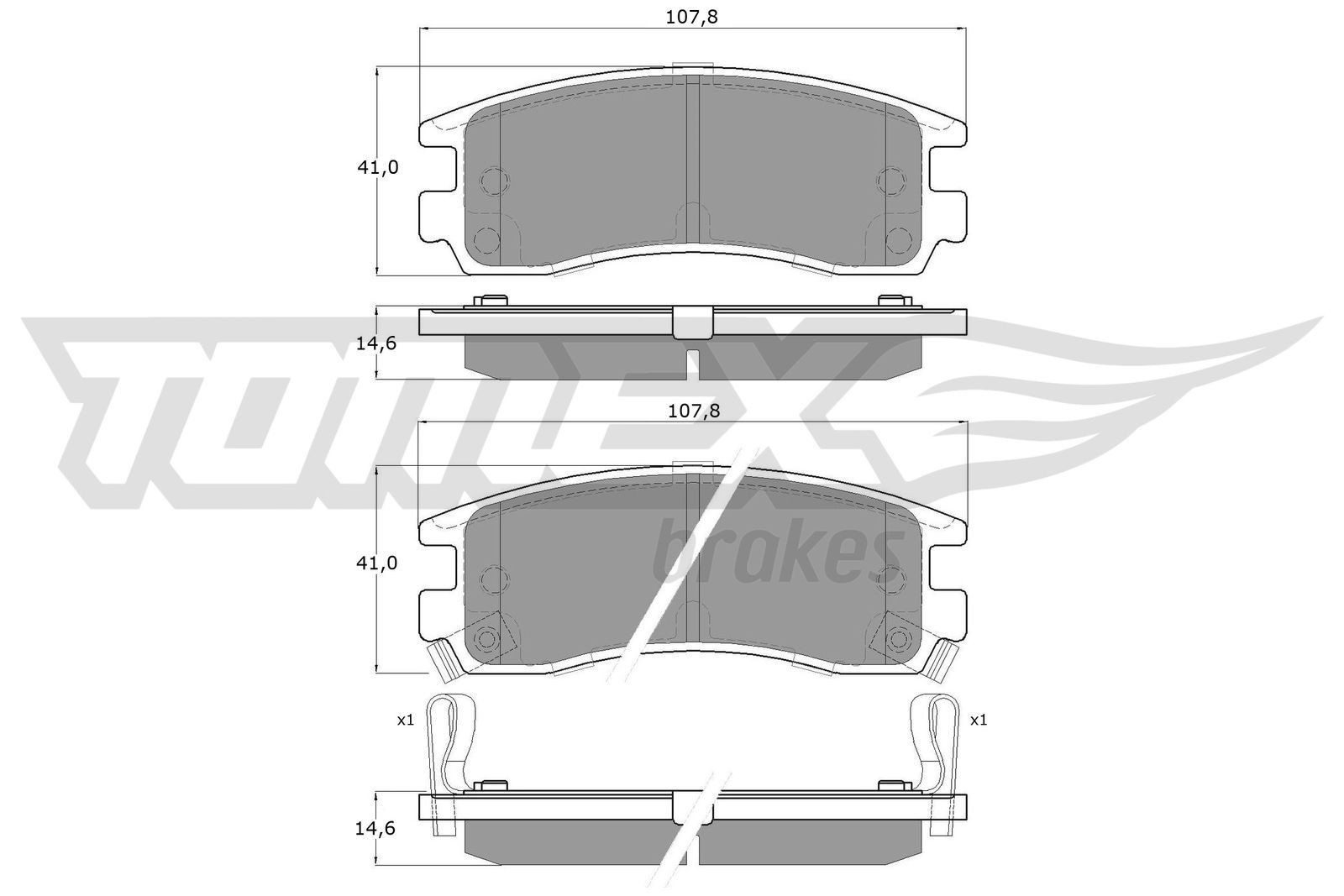 TOMEX brakes TX 15-43: Bremseklodser bagaksel