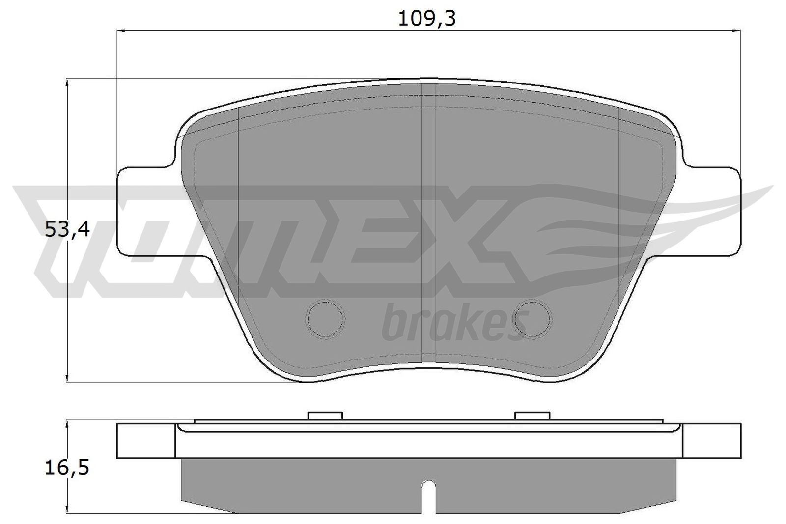 TOMEX brakes TX 16-59: Piduriklotsid Tagasild