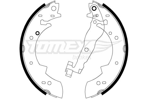 TOMEX brakes TX 20-62: Zestaw szczęk hamulcowych Oś tylna