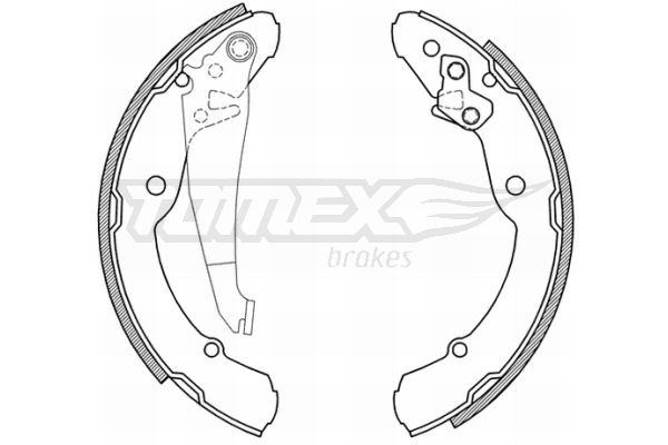 TOMEX brakes TX 21-04: Juego de zapatas de frenos Eje trasero