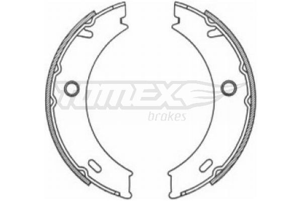 TOMEX brakes TX 21-18: Zestaw szczęk hamulcowych Oś tylna