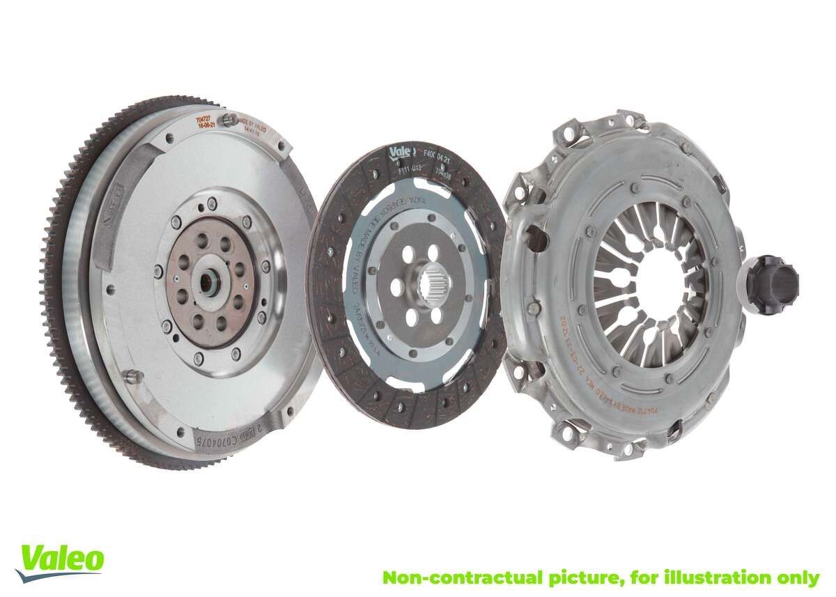 VALEO 837055: Kupplungssatz FULLPACK DMF mit Zweimassenschwungrad, mit Schraubensatz, mit Sicherungsschraubensatz, mit Ausrücklager