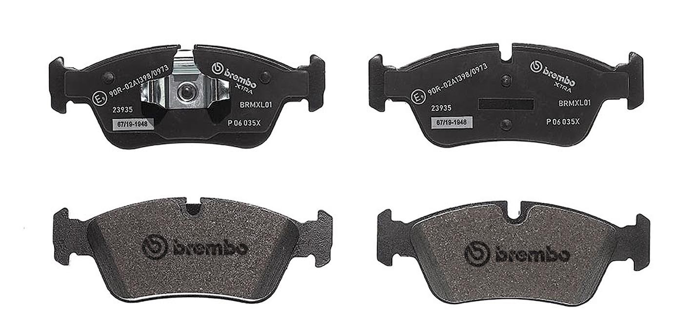 BREMBO P 06 035X: Jarrupalat, levyjarru XTRA LINE Ilman tarvikkeita, Huudonvaimennuspellillä