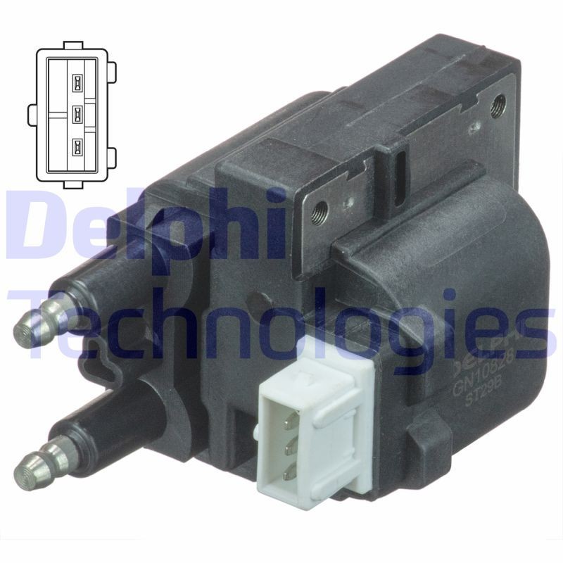 DELPHI GN10828-12B1: Süütepool 12V, 3-poolsus