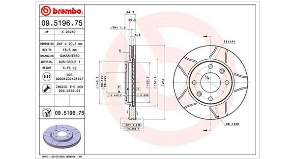 MAGNETI MARELLI 360406040505: Bremseskive Ø: 247mm, indvendigt ventileret, Ø: 247mm, med skruer