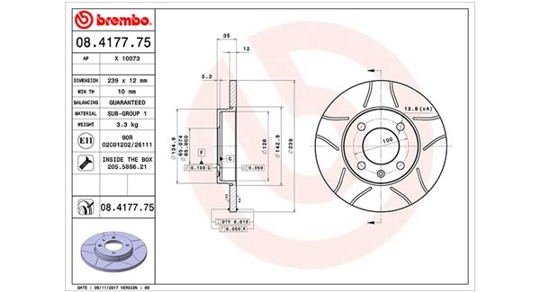 MAGNETI MARELLI 360406047905: Brzdový kotouč R: 239mm, plný, R: 239mm, se šrouby