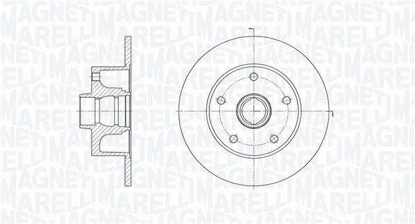MAGNETI MARELLI 361302040241: Piduriketas Ø: 245mm, täis, Ø: 245mm