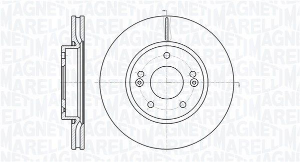 MAGNETI MARELLI 361302040466: Piduriketas Ø: 280mm, sisemine õhutus, Ø: 280mm