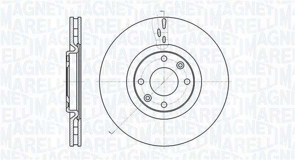 MAGNETI MARELLI 361302040508: Bremseskive Ø: 302mm, indvendigt ventileret, Ø: 302mm