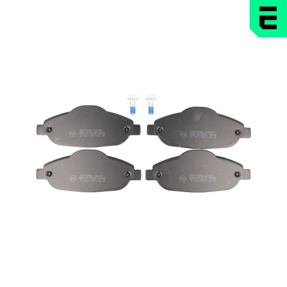 OPTIMAL BP-12340: Piduriklotsid Esisild, koos pidurisadula kruvidega