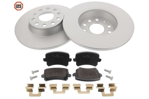MAPCO 47906HPS: Set frana, frana disc puntea spate, Ř: 282mm, plin, cu suruburi etrier
