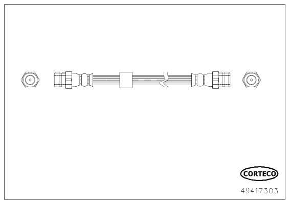 CORTECO 49417303: Спирачен маркуч 235mm