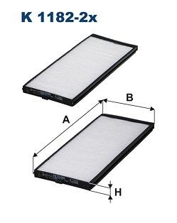 FILTRON K 1182-2x: Filtrs, Salona telpas gaiss Daļiņu filtrs