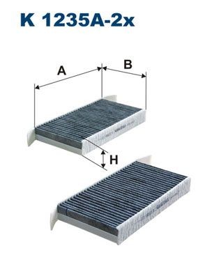 FILTRON K 1235A-2x: Filtru, aer habitaclu Filtru carbon activ