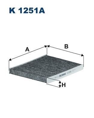 FILTRON K 1251A: Innenraumfilter Aktivkohlefilter