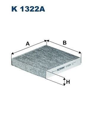 FILTRON K 1322A: Filtrs, Salona telpas gaiss Aktivētās ogles filtrs