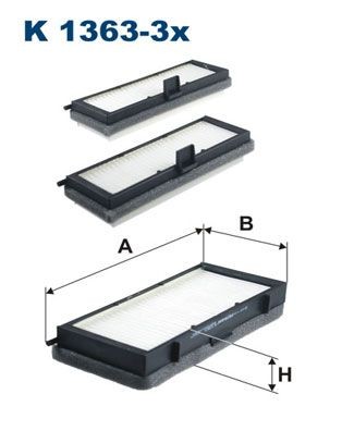 FILTRON K 1363-3x: Filtrs, Salona telpas gaiss Daļiņu filtrs