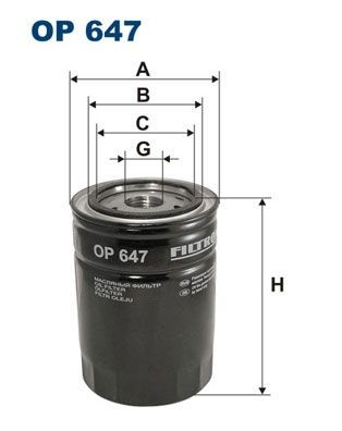 FILTRON OP 647: Õlifilter