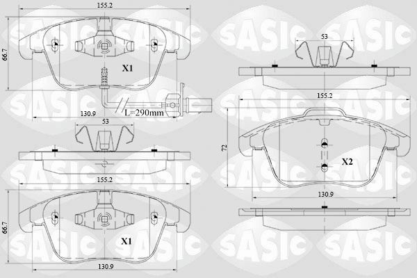 SASIC 6216092: Piduriklotsid Esisild
