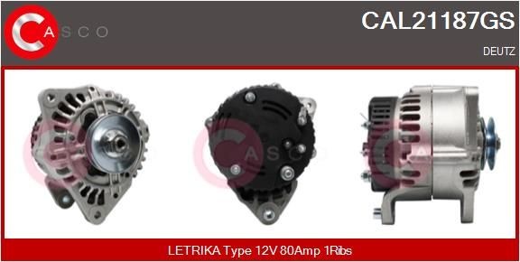 CASCO CAL10723IS: Kintamosios srovės generatorius 100A