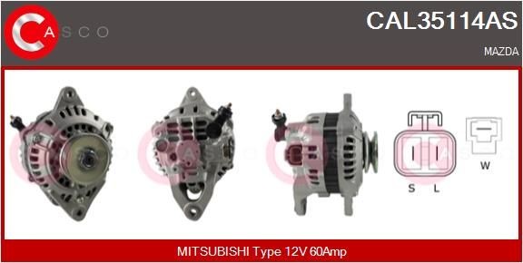 CASCO CAL15255AS: Laturi 140A, Integroidulla säätimellä