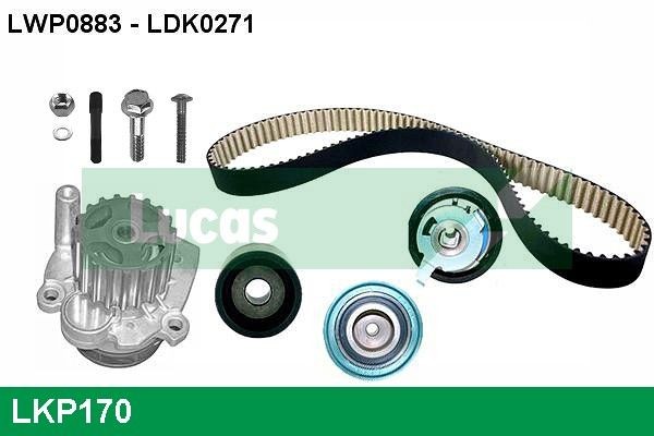 LUCAS LKP170: Pompă apă + kit distribuție dinti: 141, Latime: 25mm