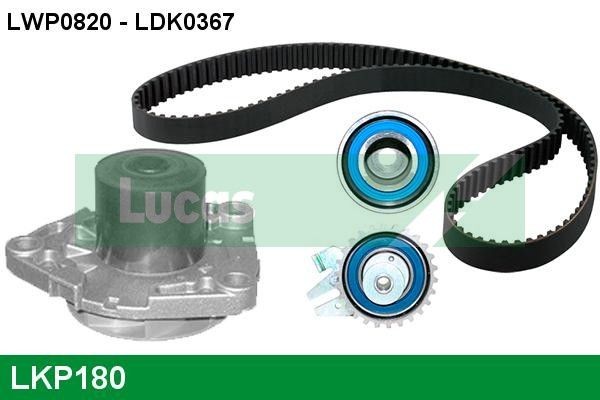 LUCAS LKP180: Vezérműszíj készlet vízpumpával Fogszám: 199, Szélesség: 24mm