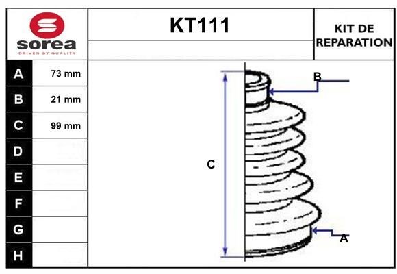 SERA KT111: Комплект маншон, полуоска