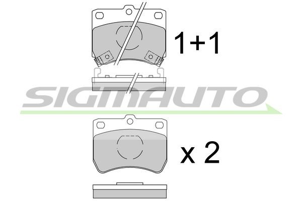 SIGMAUTO SPA429: Plaquettes de frein Essieu avant