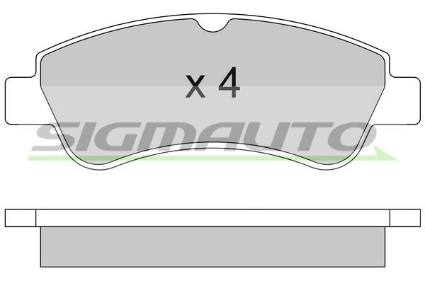 SIGMAUTO SPA928 Bremsbeläge Vorderachse