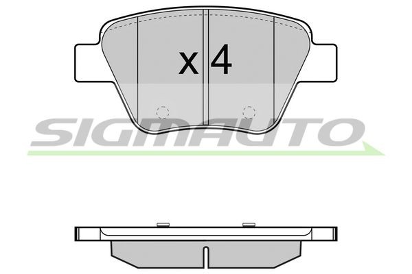 SIGMAUTO SPB429: Piduriklotsid Tagasild