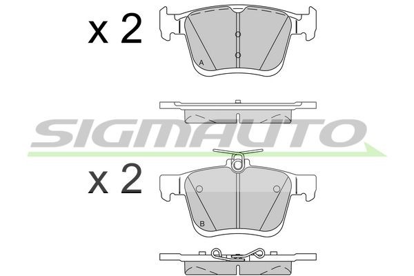 SIGMAUTO SPB518: Piduriklotsid Tagasild