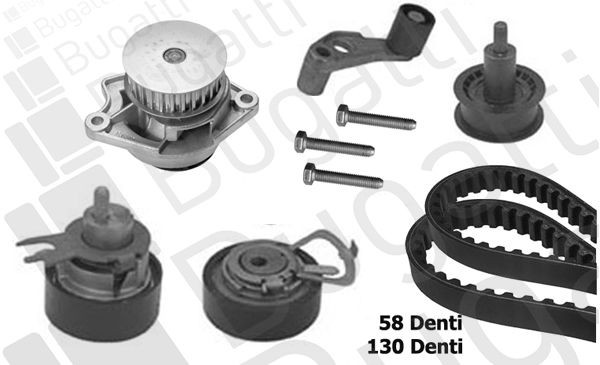 BUGATTI KBU8710B: Bomba de água + kit de correia dentada