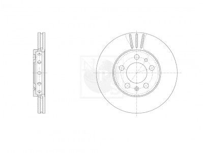 NPS V330G02: Piduriketas Esisild, Ø: 256mm, õhutusega, Ø: 256mm